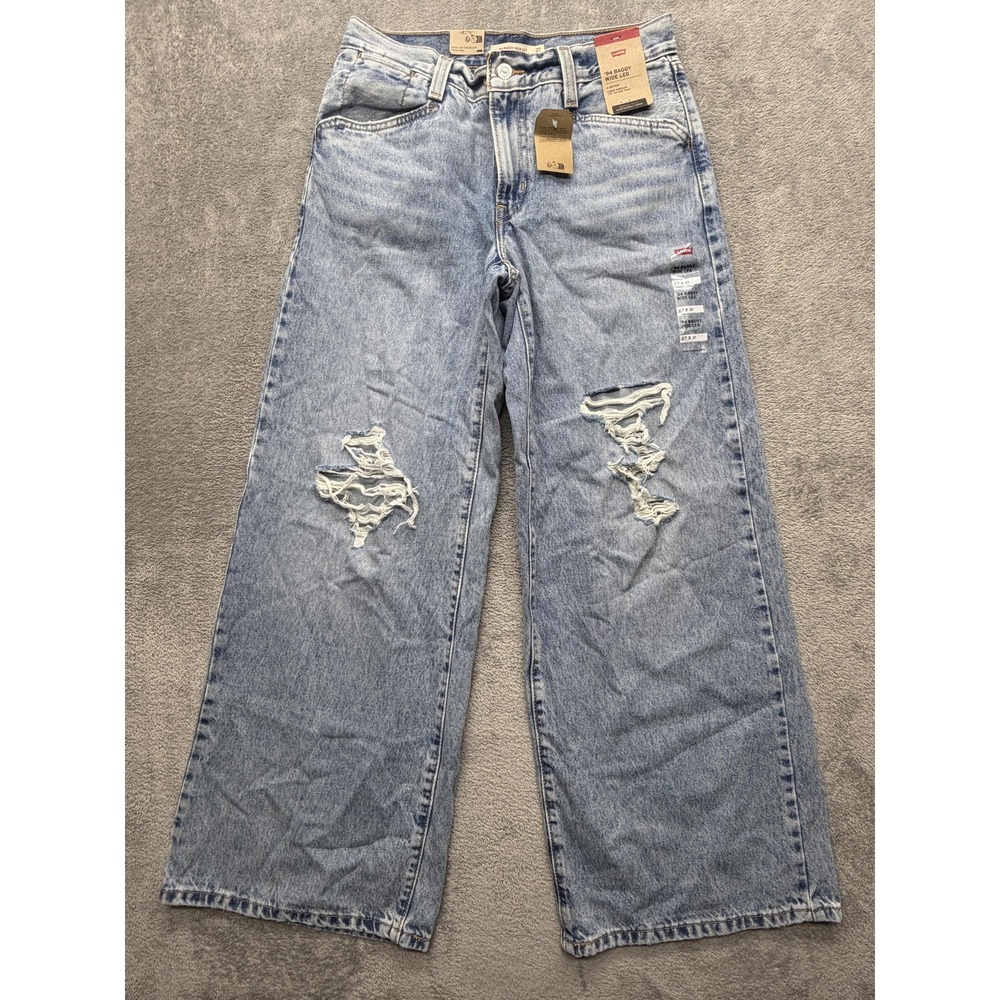 Levi's Distressed Blue Wide Leg Jeans **please read description